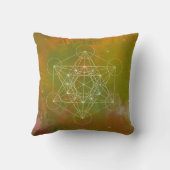 Metatron, chakra,zen,sacred geometric, angel, クッション (裏面)