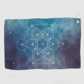 Metatron, chakra,zen,sacred geometric, angel ゴルフタオル (横)
