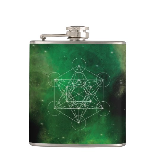 Metatron, chakra,zen,sacred geometric, angel フラスク (正面)