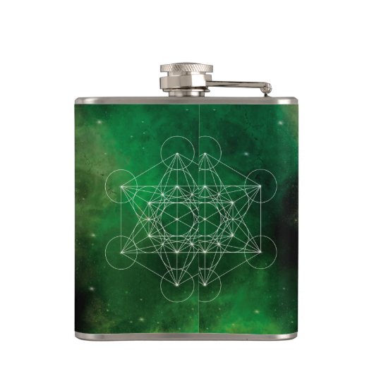 Metatron, chakra,zen,sacred geometric, angel フラスク (裏面)