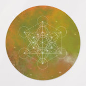 Metatron, chakra,zen,sacred geometric, angel, ラベル (デザイン2)