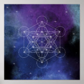 Metatron, chakra,zen,sacred geometric, geometry, ポスター (正面)