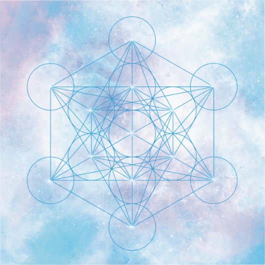 Metatron’s Cube Sacred Geometry シール (正面)