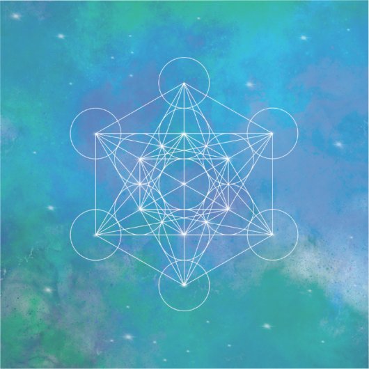 Metatron’s Cube Sacred Geometry シール (正面)