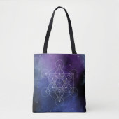 Metatron’s Cube Sacred Geometry トートバッグ (正面)