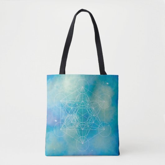 Metatron’s Cube Sacred Geometry トートバッグ (正面)