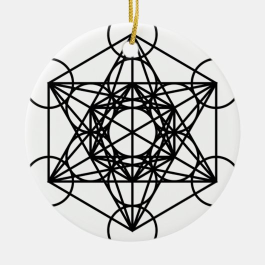 Metatronsの立方体 セラミックオーナメント (正面)