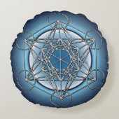 Metatronsの立方体 ラウンドクッション (正面)