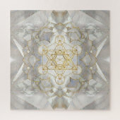 Metatron's Cube in lotus Sacred Geometry ジグソーパズル (縦)