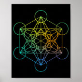 Metatrons Cube Sacred Geometry Funny Family Retro  ポスター (正面)