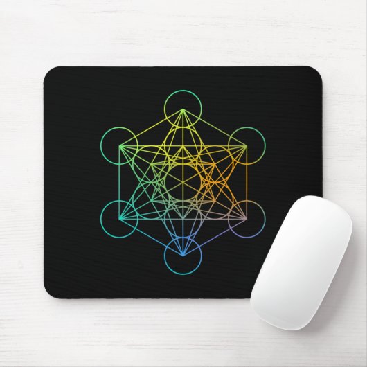 Metatrons Cube Sacred Geometry Funny Family Retro  マウスパッド (マウス)