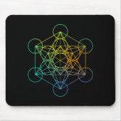 Metatrons Cube Sacred Geometry Funny Family Retro  マウスパッド (正面)