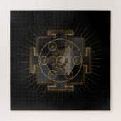 Metatron's Cube Sri Yantra Sacred Geometry ジグソーパズル (横)