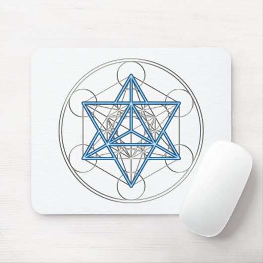 Metatrons Würfel -  Merkaba - Stern Tetraeder マウスパッド (マウス)