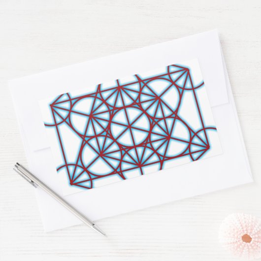 MetatronTGlow 長方形シール (封筒)