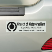 Metaversalismのバンパーステッカーの教会 バンパーステッカー (車上)