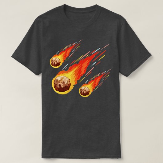 Meteor shower - Asteroids Space Galaxy Astronauts Tシャツ (デザイン正面)