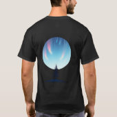 Meteor Shower Night Sky Pine Tree Circle Art Tシャツ (裏面)