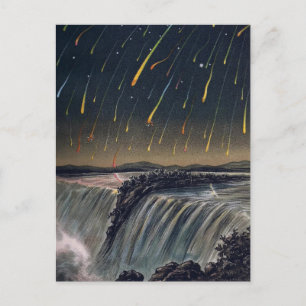 Meteor Storm over Niagara秋, c. 1833はがき ポストカード