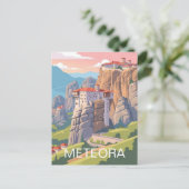Meteora Greece Travel ポストカード (スタンド正面)