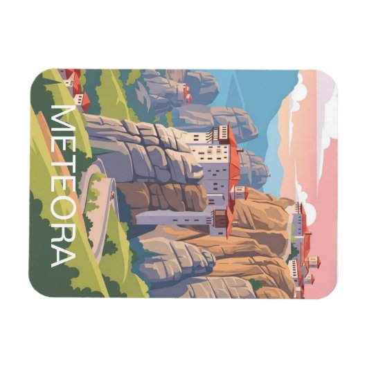 Meteora Greece Travel マグネット (横)