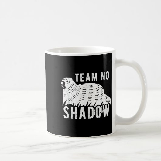 Meteorology Funny Team No Shadow Groundhog 2022  コーヒーマグカップ (右)