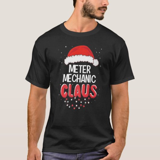 Meter Mechanic Santa Claus Christmas Matching Cost Tシャツ (正面)