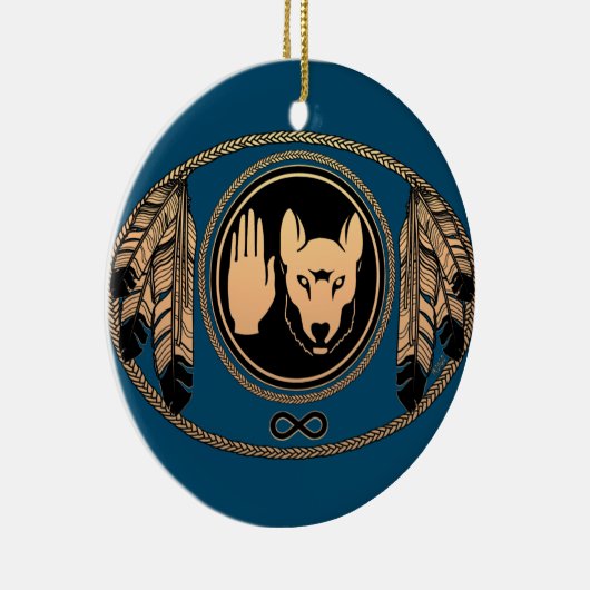 Metisのプライドの芸術のオーナメントの最初国家の記念品 セラミックオーナメント (右)