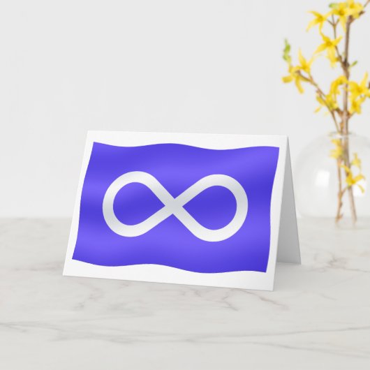 Metisの旗カードパーソナライズな最初国家カード カード (黄色い花)