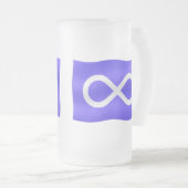 Metisの旗ビールガラスの最初国家の旗のマグ フロストグラスビールジョッキ (正面右)