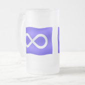 Metisの旗ビールガラスの最初国家の旗のマグ フロストグラスビールジョッキ (正面左)