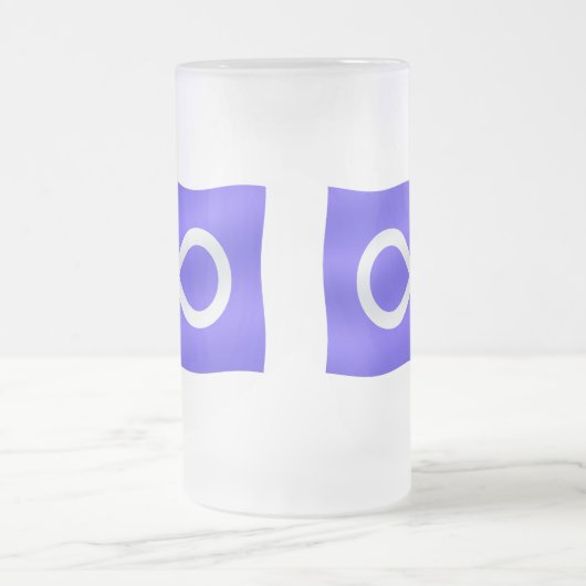 Metisの旗ビールガラスの最初国家の旗のマグ フロストグラスビールジョッキ (中央)