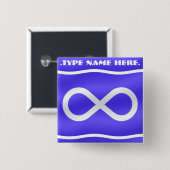 Metisの旗ボタンの天然芸術のMetisの旗ボタン 缶バッジ (正面&裏面)