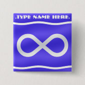 Metisの旗ボタンの天然芸術のMetisの旗ボタン 缶バッジ (正面)