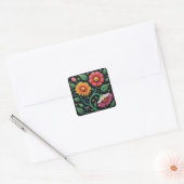 Metis Beadwork Craft Wildflower Square Stickers スクエアシール (封筒)
