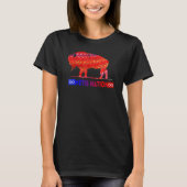 Metis Flag Metis Nation Buffalo Metis Sash Tee Tシャツ (正面)