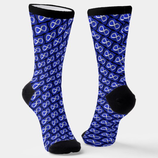 Metis Flag Socks Native Art Flag Socks Customize ソックス (傾斜あり)