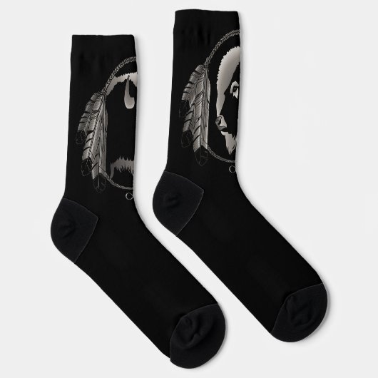 Metis Nations Socks Native Tribal Buffalo Socks  ソックス (右)