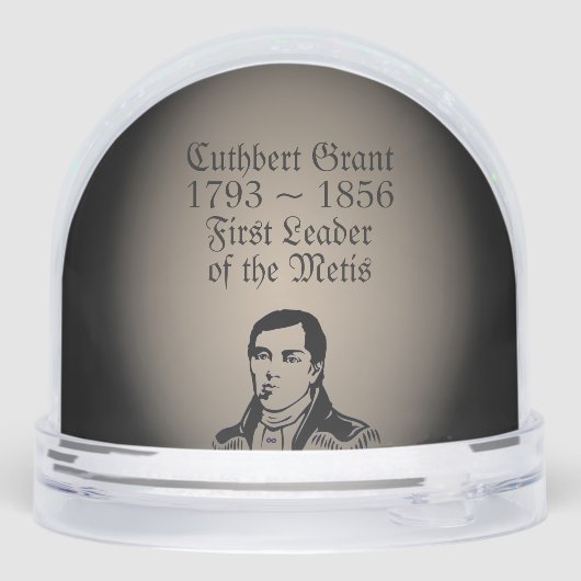 Metis Snow Globe Personalized Cuthbert Grant Gifts (裏面)