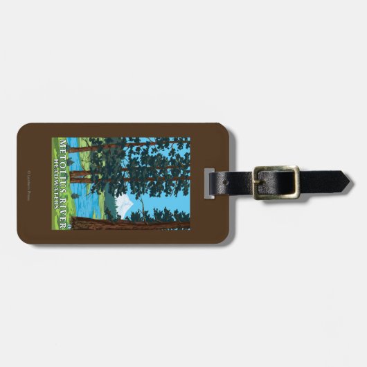 Metoliusの川の源流、オレゴン ラゲッジタグ (正面横)