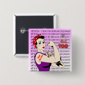 #MeTooの戦士の女性ボタン 缶バッジ (正面&裏面)