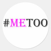 #METOO女性の権利と平等を求める運動 ラウンドシール (正面)