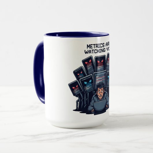 Metrics are Watching You Game Marketer マグカップ (正面左)