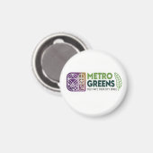 Metro Greens Urban Farming T-Shirt | City Gardener マグネット (正面/裏面)