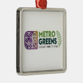 Metro Greens Urban Farming T-Shirt | City Gardener メタルオーナメント (右)