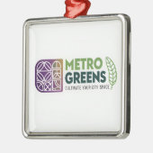 Metro Greens Urban Farming T-Shirt | City Gardener メタルオーナメント (左)