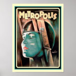 "Metropolis" Art Deco Poster ポスター<br><div class="desc">Poster from the 1927 movie  Metropolis - a 1927 German expressionist epic science-fiction drama film directed by Fritz Lang.</div>