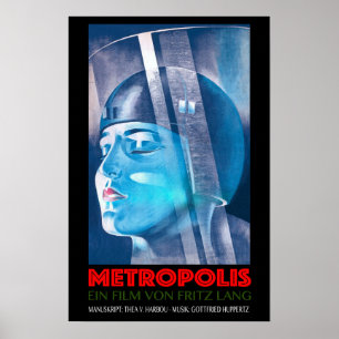 METROPOLIS Ein Film Von Fritz Lang Old German Film ポスター