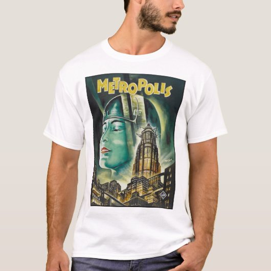 METROPOLIS Fritz Lang Sci-Fi Drama 1927旧映画P Tシャツ (正面)