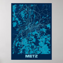 Metz - France Peace City Map
